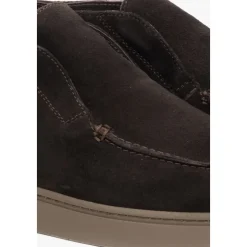 Dunkelbraune High-Top Mokassins