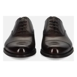 Dunkelbraune Leder Oxford Schuhe