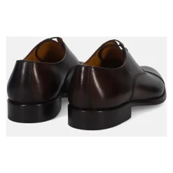 Dunkelbraune Leder Oxford Schuhe