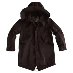 Dunkelbraune Parka Jacke