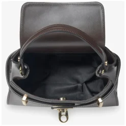Dunkelbraune Satchel Handtasche