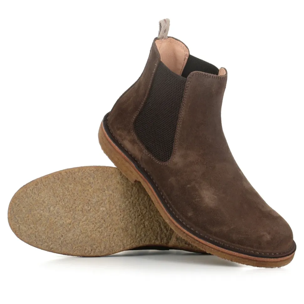 Dunkelbraune Wildleder Chelsea Schuhe