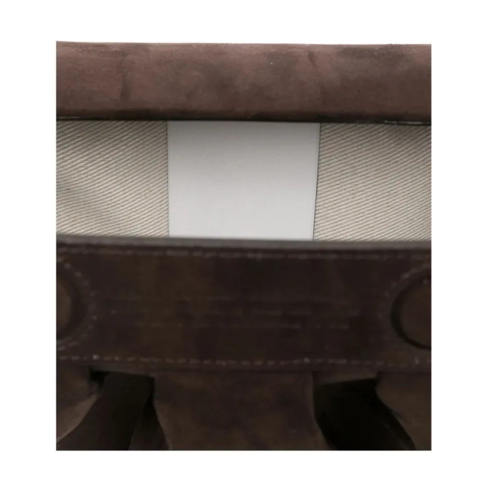 Dunkelbraune Wildleder-Schultertasche