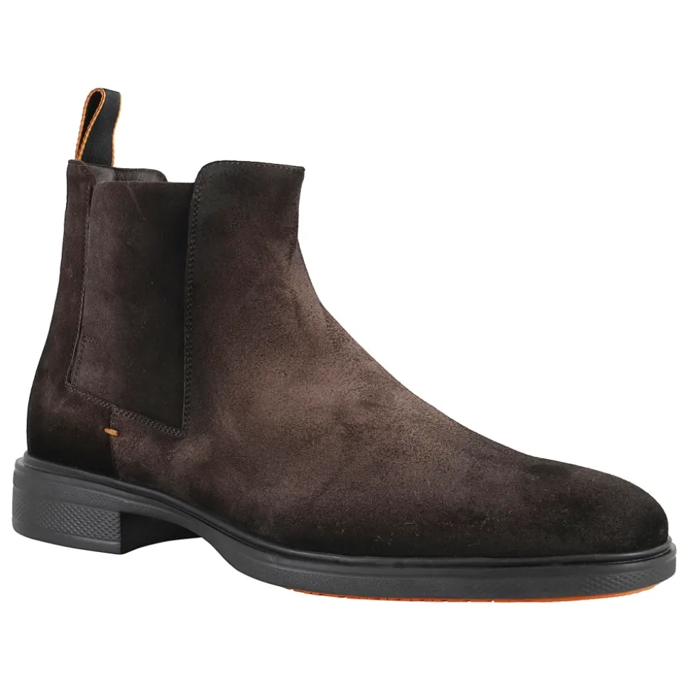Dunkelbrauner Wildleder Stiefelette