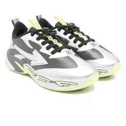 Dunkelgraue Silberne Springschuhe