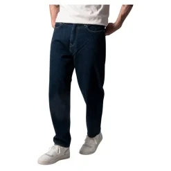 Dunkle Blaue Marmorwasch Jeans