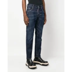 Dunkle Saubere Wasch Skater Jeans