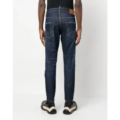 Dunkle Saubere Wasch Skater Jeans