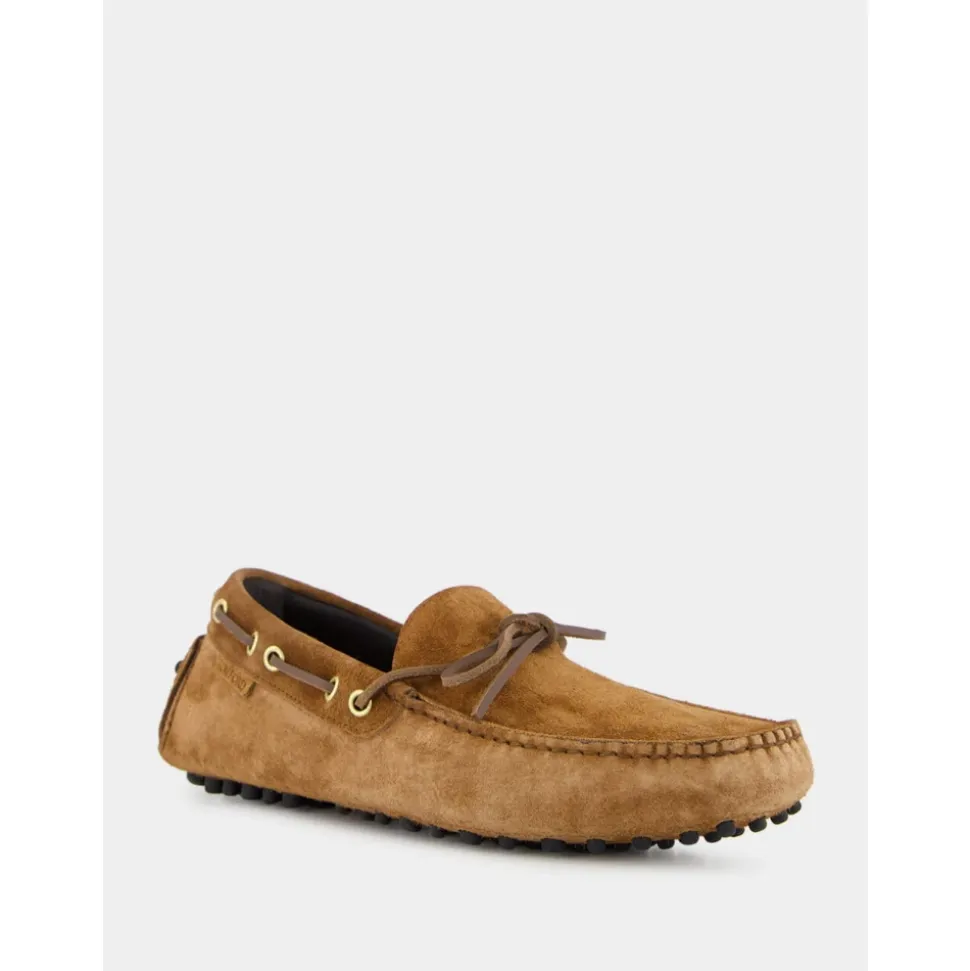 Dunkle Whiskey Wildleder Driver Mokassins