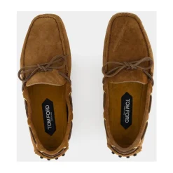 Dunkle Whiskey Wildleder Driver Mokassins