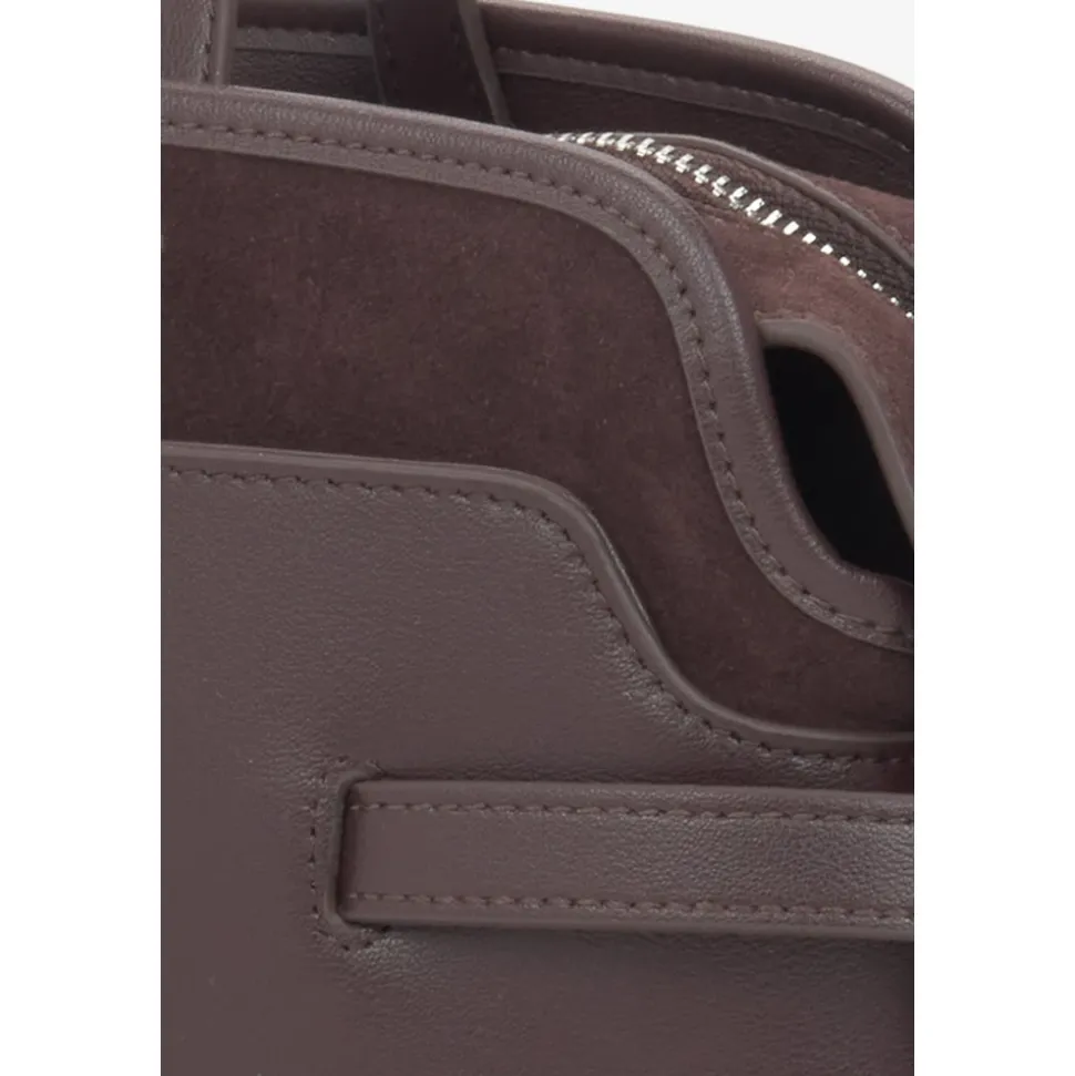 Echtleder-Tote-Handtasche