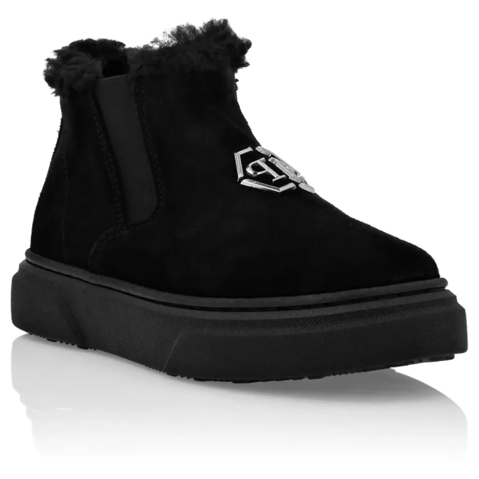 Eco Shearling Wildleder Stiefeletten