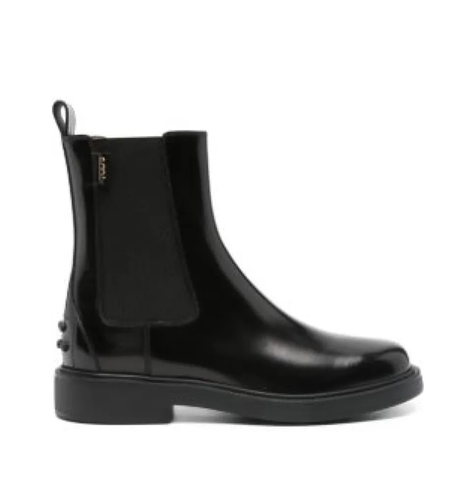 Elastische Leder Chelsea Boots