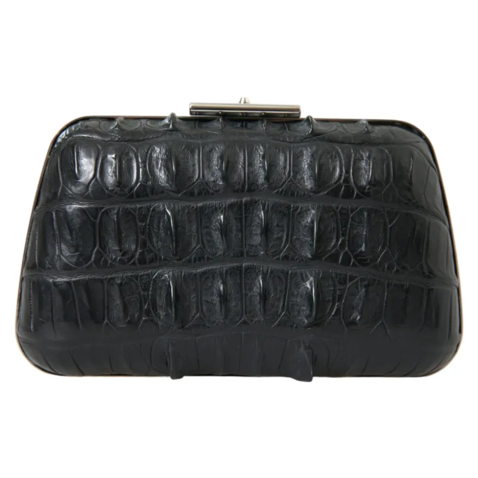 Elegante Abend-Clutch aus Krokodilleder