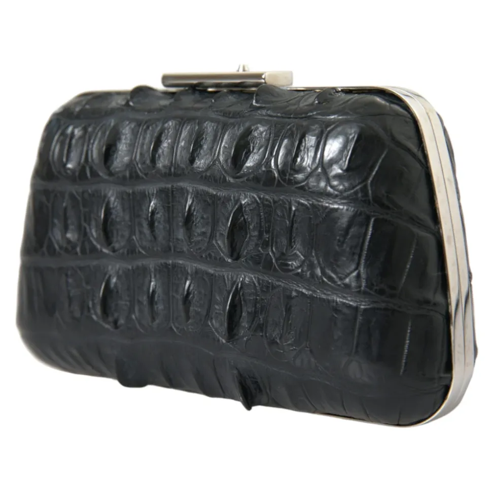 Elegante Abend-Clutch aus Krokodilleder