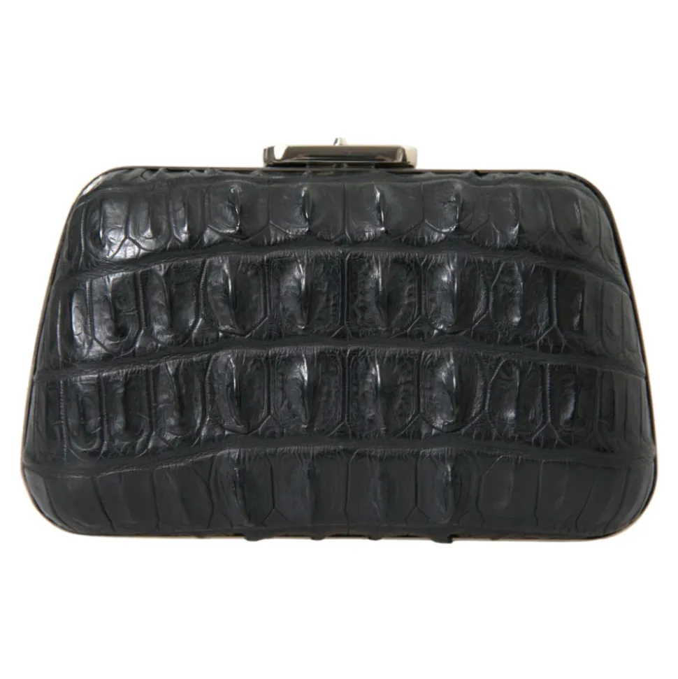 Elegante Abend-Clutch aus Krokodilleder