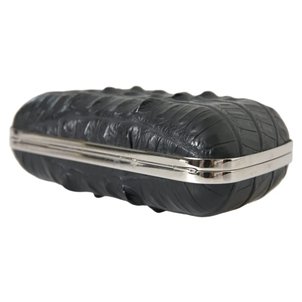 Elegante Abend-Clutch aus Krokodilleder