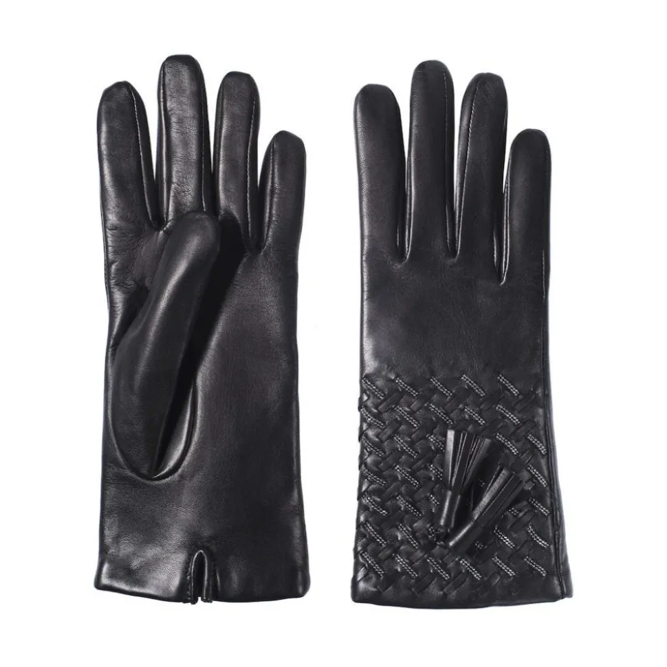 Elegante Damen Leder Kaschmir Handschuhe
