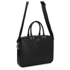 Elegante geprägte Leder-Laptoptasche