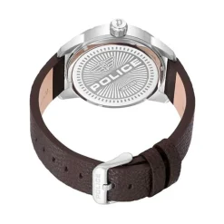 Elegante Herrenuhr aus braunem Leder