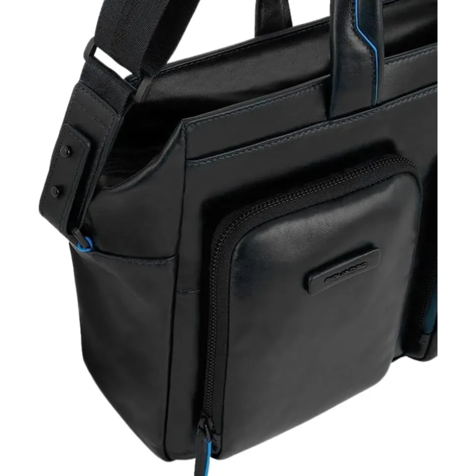 Elegante Leder Dokumentenhalter mit Laptopfach