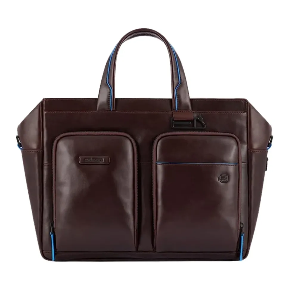 Elegante Leder-Dokumentenmappe mit Laptopfach