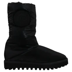 Elegante Mid-Calf-Stiefel aus schwarzem Polyester
