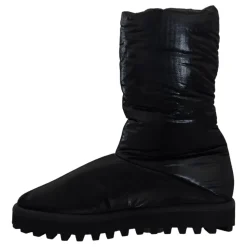 Elegante Mid-Calf-Stiefel aus schwarzem Polyester