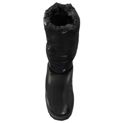 Elegante Mid-Calf-Stiefel aus schwarzem Polyester