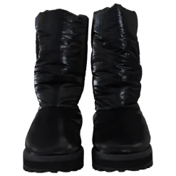 Elegante Mid-Calf-Stiefel aus schwarzem Polyester