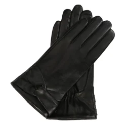 Elegante schwarze Handschuhe mit dekorativer Schleife