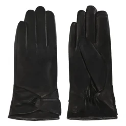 Elegante schwarze Handschuhe mit dekorativer Schleife