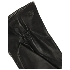 Elegante schwarze Handschuhe mit dekorativer Schleife