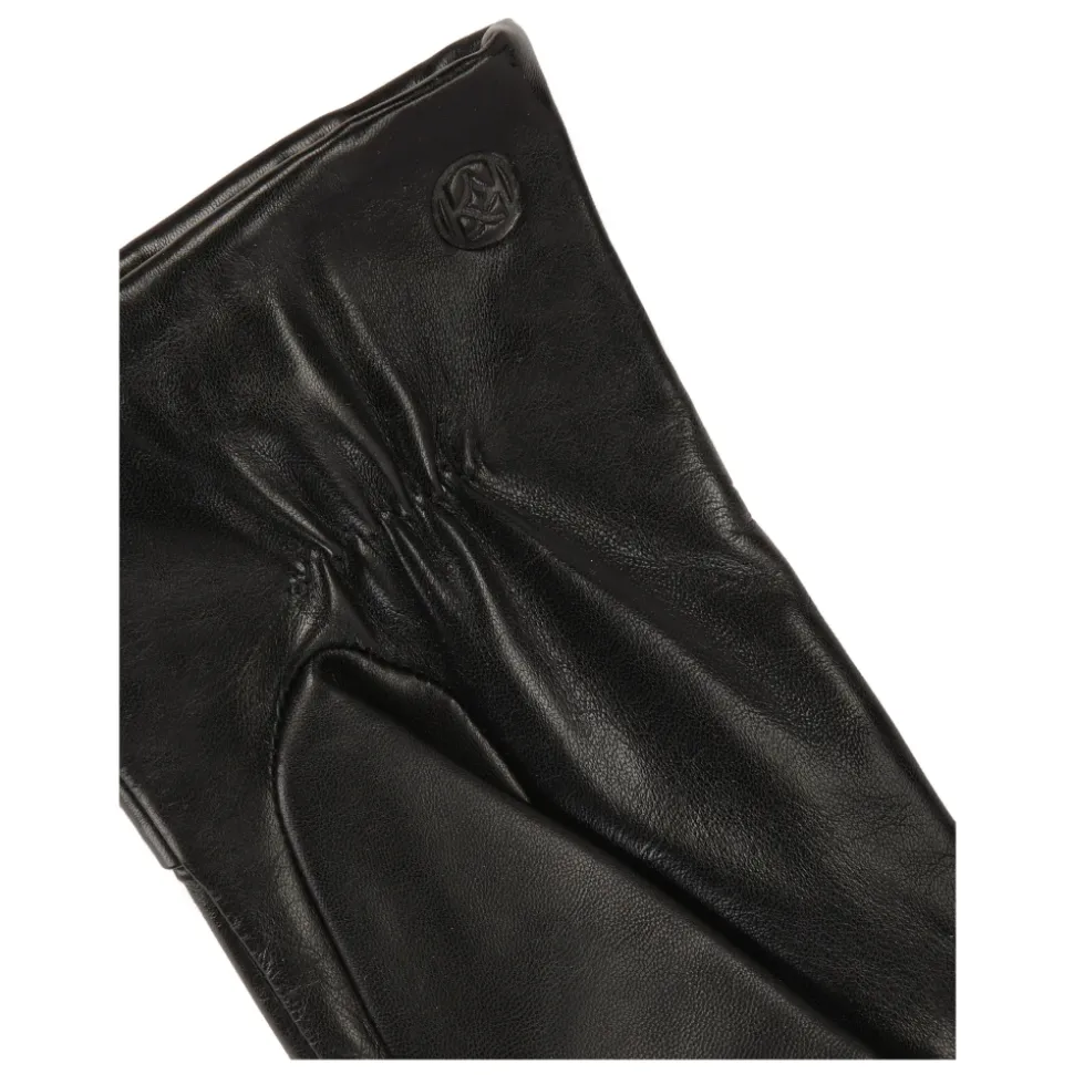 Elegante schwarze Handschuhe mit dekorativer Schleife
