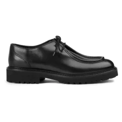 Elegante Schwarze Lederschnürschuhe
