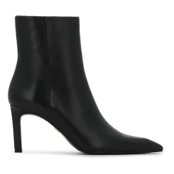 Elegante Stiletto-Absatzstiefel aus glattem Leder