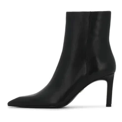 Elegante Stiletto-Absatzstiefel aus glattem Leder