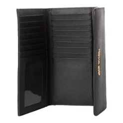 Elegante strukturierte Brieftasche mit Druckknopf