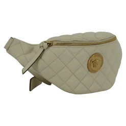 Elegante weiße Ledergürteltasche