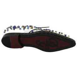 Elegante weie Lederschuhe mit Kristallen