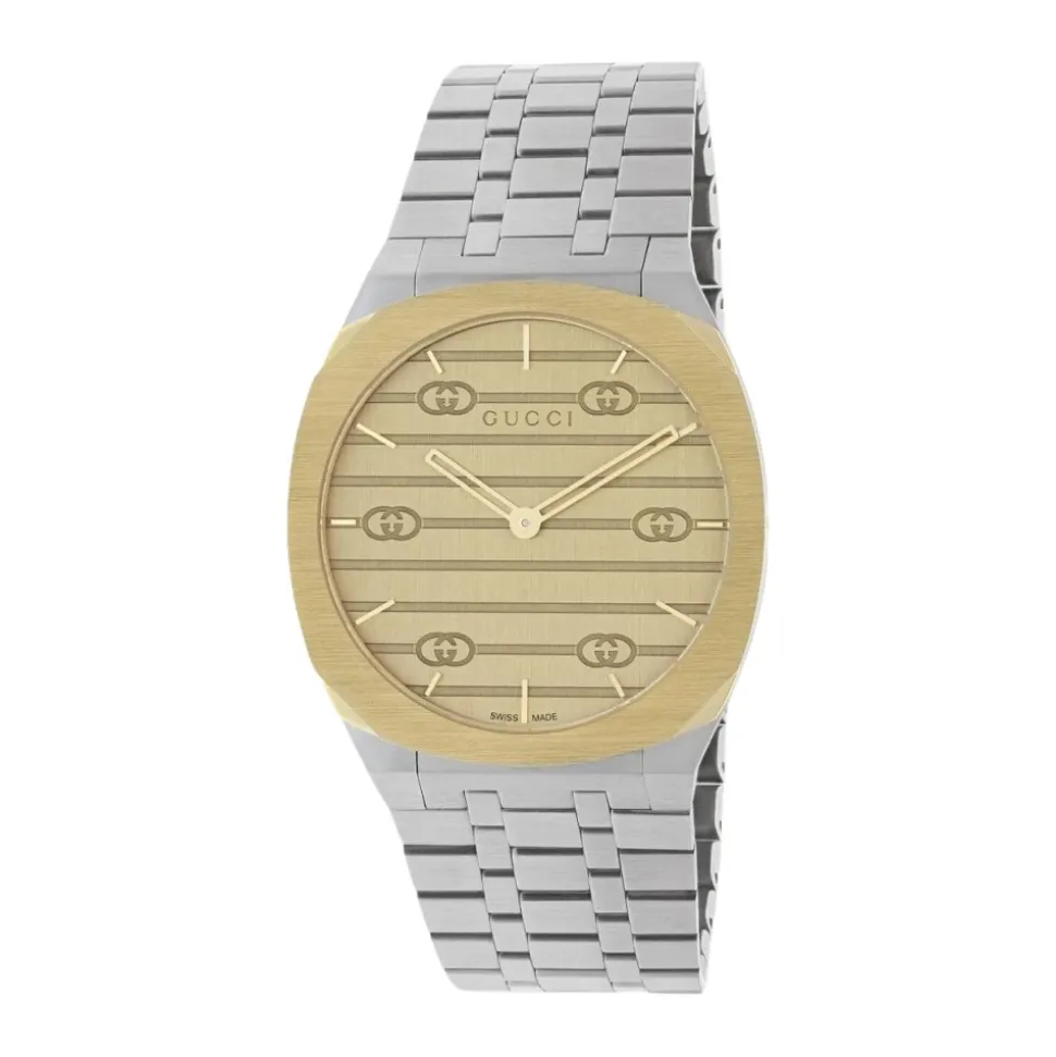 Elegante zweifarbige Schweizer Uhr