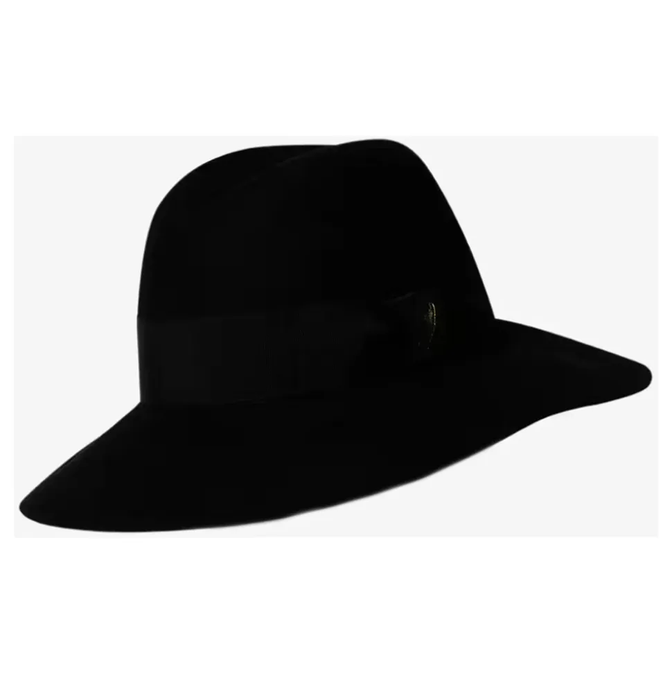 Eleganter Claudette Schwarzer Hut