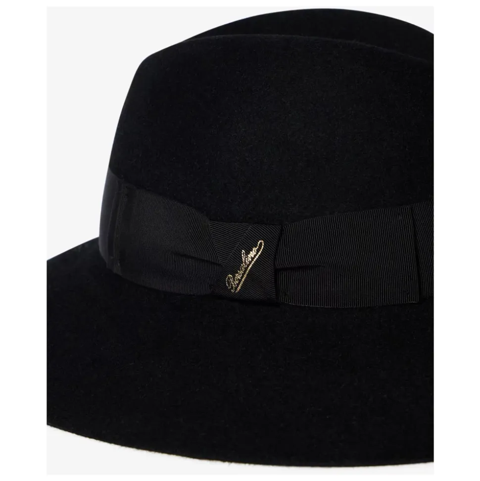 Eleganter Claudette Schwarzer Hut