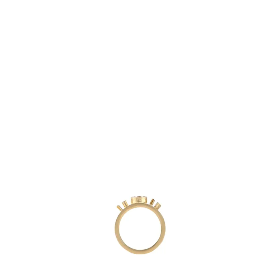 Eleganter Gold 925 Silberring
