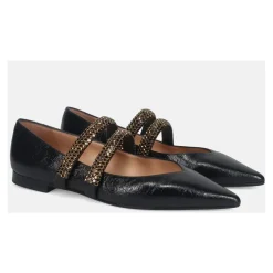 Eleganter Spitzer Schwarzer Schuh