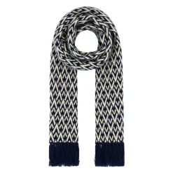 Embroidered Wool Toute La V Scarf