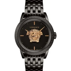 Empire Herrenuhr Schwarz Stahl 3D Medusa Logo