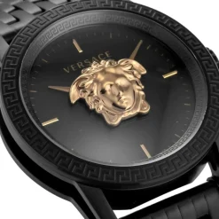 Empire Herrenuhr Schwarz Stahl 3D Medusa Logo