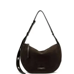 Essentielle Nubukleder Hobo Schultertasche