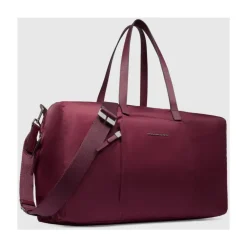 Faltbare Reisetasche Damen aus Stoff und Leder mit Tasche für Piquadro Smart Tracker